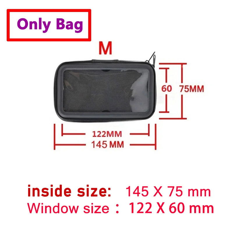 Separate Accessories! Universal bicycle Phone Holder/Bag Motorcycle Bike Stand/Bag 3.5-6.5 inch Motorbike Phone Bag (Not a set) - Slobuy