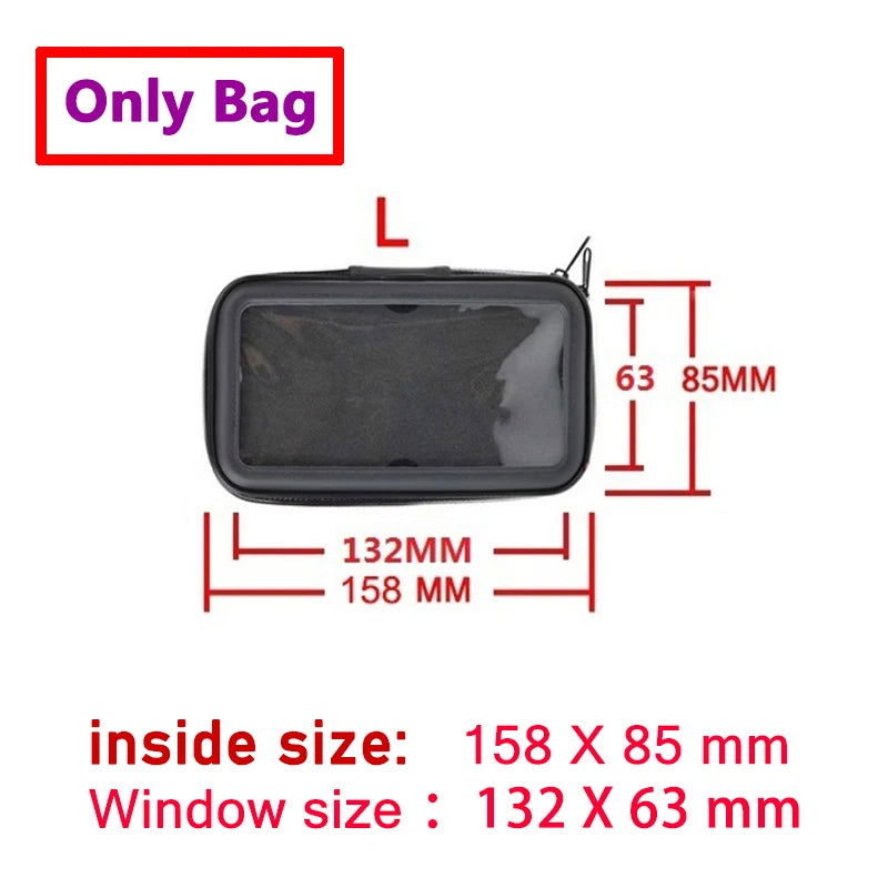 Separate Accessories! Universal bicycle Phone Holder/Bag Motorcycle Bike Stand/Bag 3.5-6.5 inch Motorbike Phone Bag (Not a set) - Slobuy