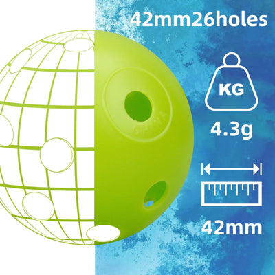 24Pcs/Bag 42MM Airflow Plastic Perforated Color Indoor Practice Golf Balls Good for Your Pets - Slobuy