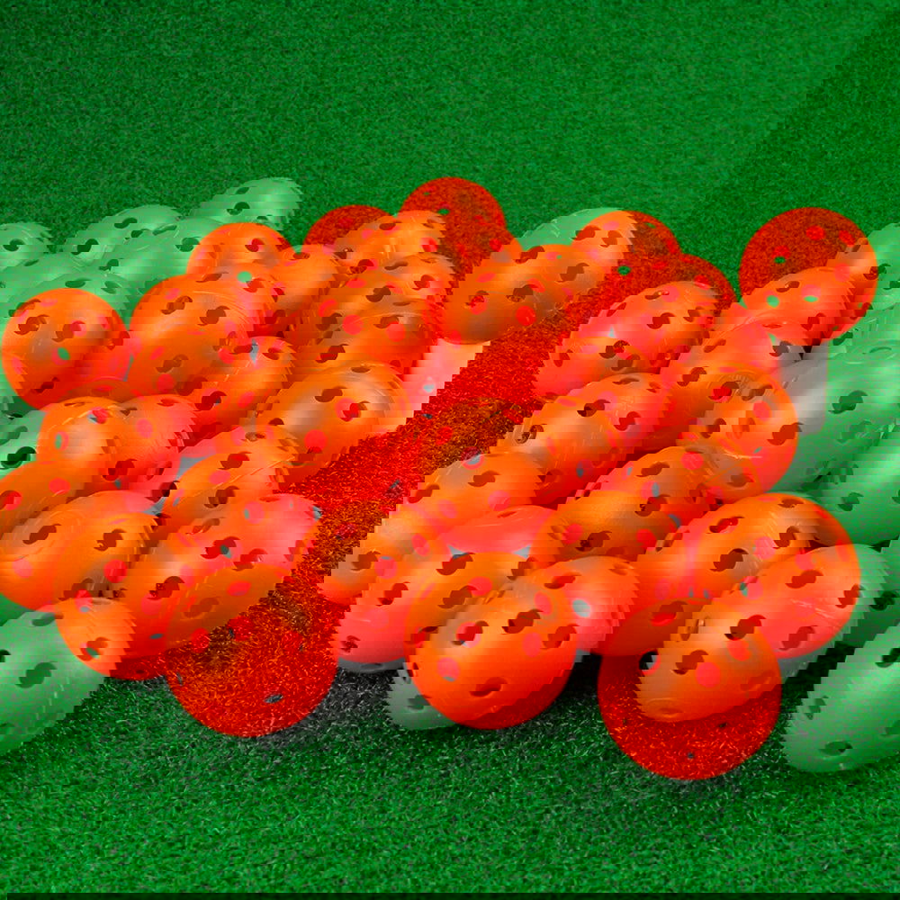 24Pcs/Bag 42MM Airflow Plastic Perforated Color Indoor Practice Golf Balls Good for Your Pets - Slobuy