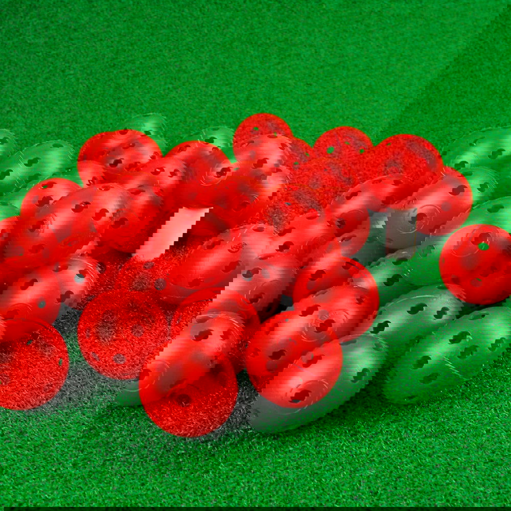 24Pcs/Bag 42MM Airflow Plastic Perforated Color Indoor Practice Golf Balls Good for Your Pets - Slobuy