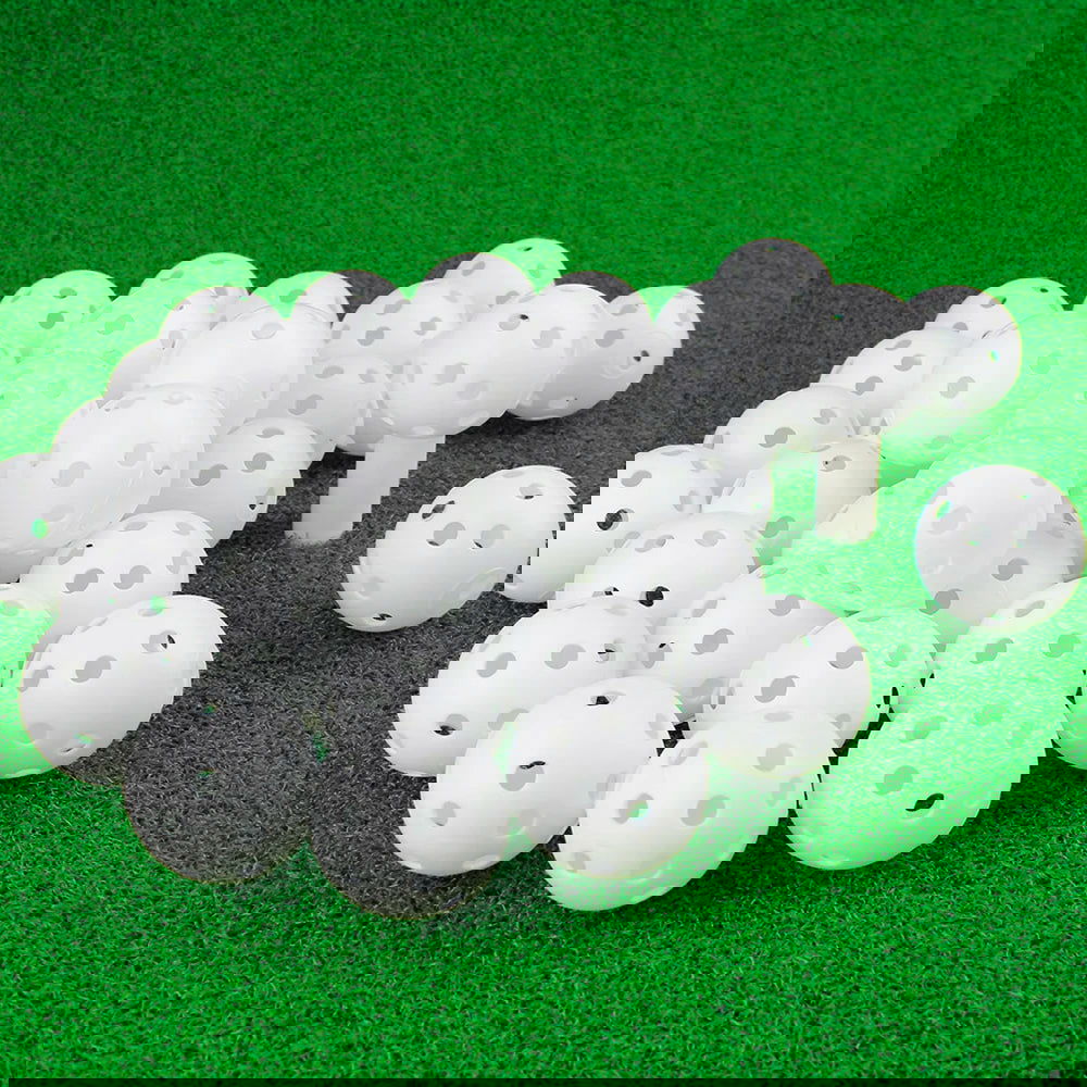 24Pcs/Bag 42MM Airflow Plastic Perforated Color Indoor Practice Golf Balls Good for Your Pets - Slobuy