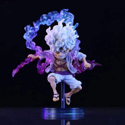Bandai 10cm Mini One Piece Luffy Gear 5 Action Figure Sun God Nika Statue Anime Figurine Pvc Model Doll Collection Toy Gift Kids - Slobuy