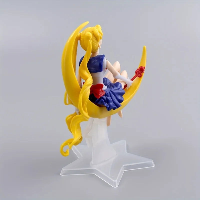 Bandai 15CM Anime Sailor Moon PVC Doll Girl Toy Cake Decoration Action Figures Model Car Ornament Children Birthday Gift Doll Co - Slobuy