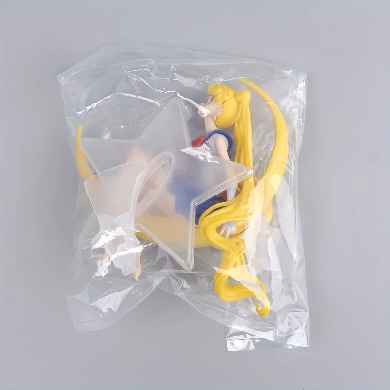 Bandai 15CM Anime Sailor Moon PVC Doll Girl Toy Cake Decoration Action Figures Model Car Ornament Children Birthday Gift Doll Co - Slobuy