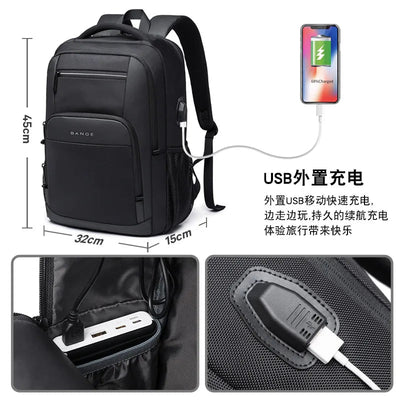 Bange Men's Designer Laptop Bag School Bags for Boys Male Motorcycle Tactical Business Sports Travel Backpack Men - Slobuy