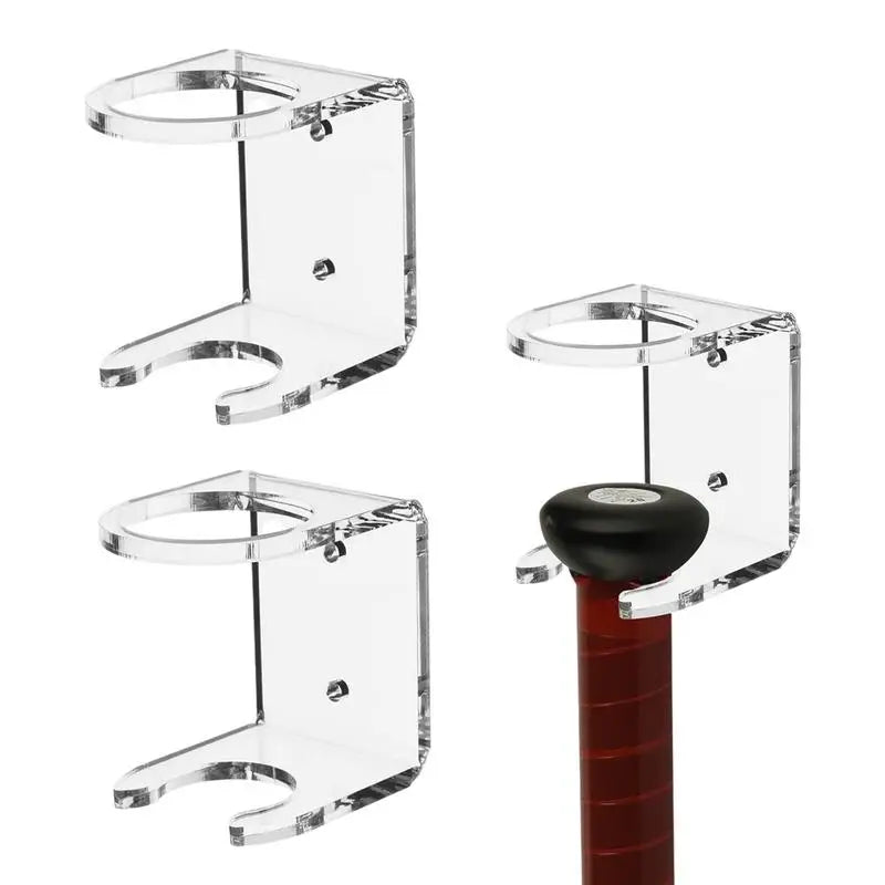 Baseball Bat Holder 2 Pcs Acrylic Baseball Bat Sturdy Wall Mount Nail Wall Punching Display Rack For Memorabilia and Collectible - Slobuy