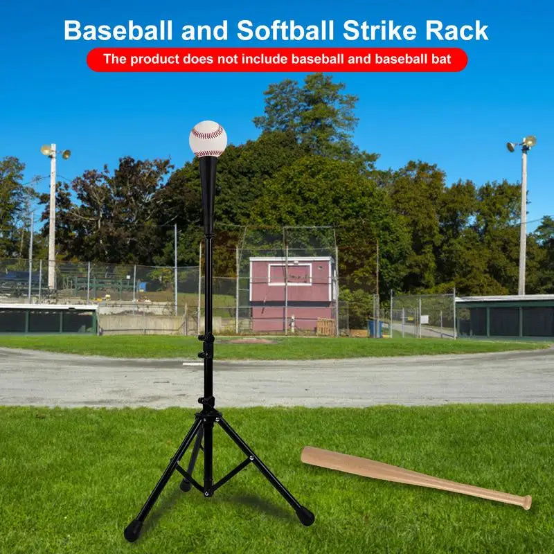 Baseball Batting Tee Tripod Adjustable Tripod Stand Tee for Hitting Training Practice Portable Foldable for Adult Kids Beginner - Slobuy