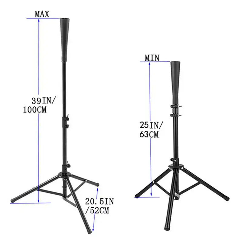 Baseball Batting Tee Tripod Adjustable Tripod Stand Tee for Hitting Training Practice Portable Foldable for Adult Kids Beginner - Slobuy