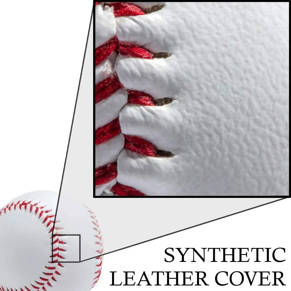 Baseball No. 9Softball Hardball Training Handmade Balls Fitness Products White Safety Kid Baseballs Men's Practice Team Game - Slobuy
