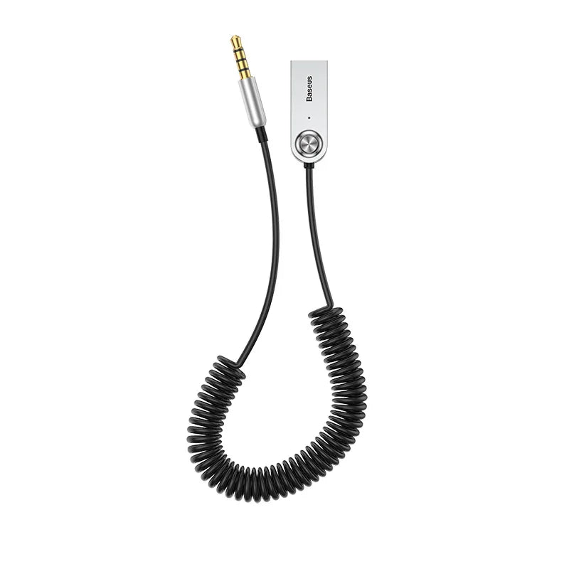 Baseus AUX Bluetooth Adapter Car 3.5mm Jack Dongle Cable Handfree Car Kit Audio Transmitter Auto Bluetooth 5.0 Receiver - Slobuy
