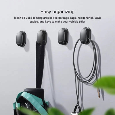 Baseus Car Hooks Organizer Storage 4PCS Hooks for Bags USB Cable Headphone Key Storage Auto Fastener Hangers Clip Accessories - Slobuy