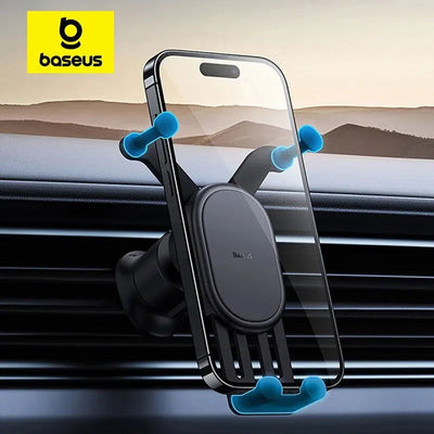 Baseus Car Phone Holder Gravity Auto Restorable in Car Air Vent Silicone Stand For iPhone 14 Xiaomi Samsung Car Mobile Support - Slobuy