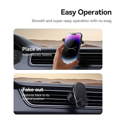 Baseus Car Phone Holder Gravity Auto Restorable in Car Air Vent Silicone Stand For iPhone 14 Xiaomi Samsung Car Mobile Support - Slobuy