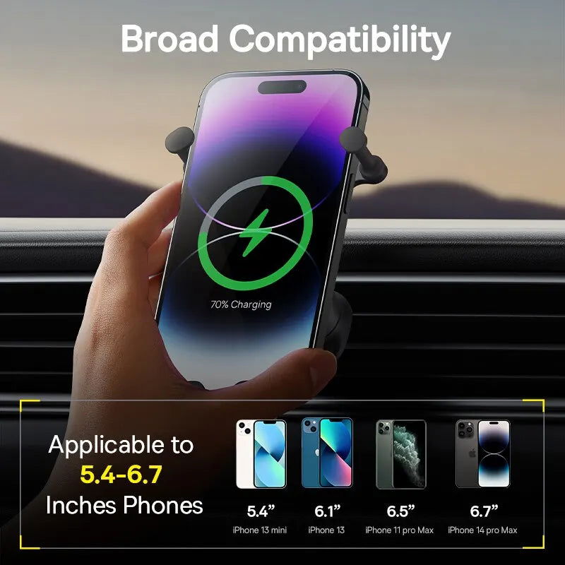 Baseus Car Phone Holder Gravity Auto Restorable in Car Air Vent Silicone Stand For iPhone 14 Xiaomi Samsung Car Mobile Support - Slobuy