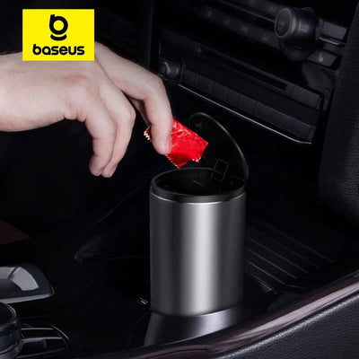 Baseus Car Trash Bin Can Mini Auto Dust Organizer Car Interior Rubbish Bag Garbage Container Storage Box Bucket Auto Accessories - Slobuy