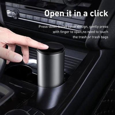 Baseus Car Trash Bin Can Mini Auto Dust Organizer Car Interior Rubbish Bag Garbage Container Storage Box Bucket Auto Accessories - Slobuy