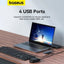 Baseus Usb Hub 4 Port ABS Hub Usb 3 0 for Laptop Multi Splitter Adapter For Xiaomi Lenovo Macbook PC Computer Accessories - Slobuy