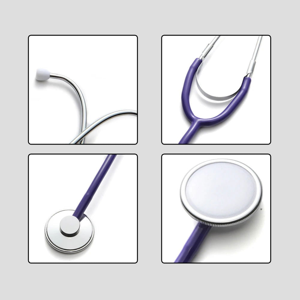 Basic Medical Stethoscope Professional Single Head Cardiology Stethoscope Student Doctor Vet Nurse Medical Equipment Device - Slobuy