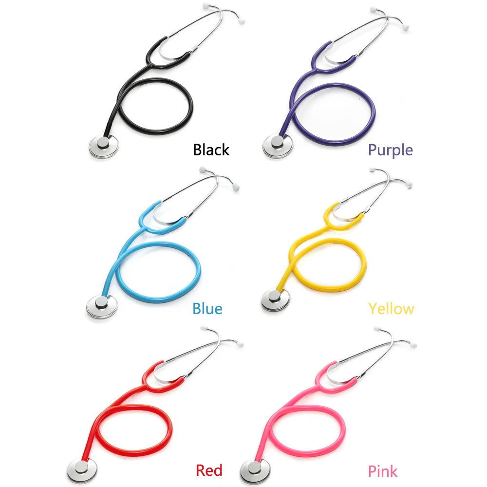 Basic Medical Stethoscope Professional Single Head Cardiology Stethoscope Student Doctor Vet Nurse Medical Equipment Device - Slobuy