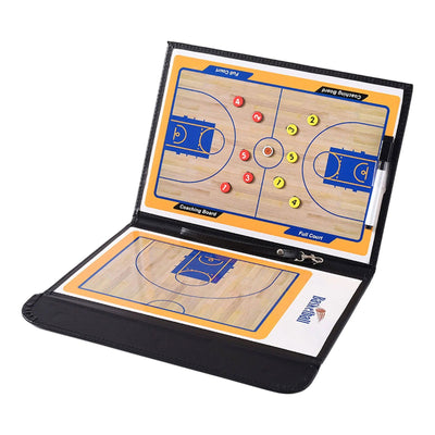 Basketball Coaching Clipboard Kit with Dry Erase Coaches Marker Pen Tactics Equipment Basketball Coaching Board for Accessories - Slobuy