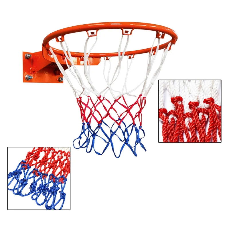 Basketball Hoop Mesh Net High Quality Durable Standard Size Nylon Thread Sports Backboard Rim Ball Pum - Slobuy