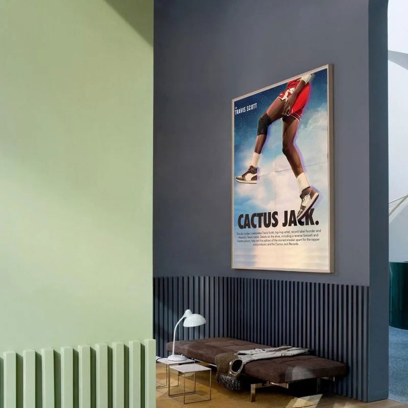 Basketball Shoes Poster Wall Art Retro Style Home Decor Painting Classic Sports Mural Pictures Printed Artwork - Slobuy