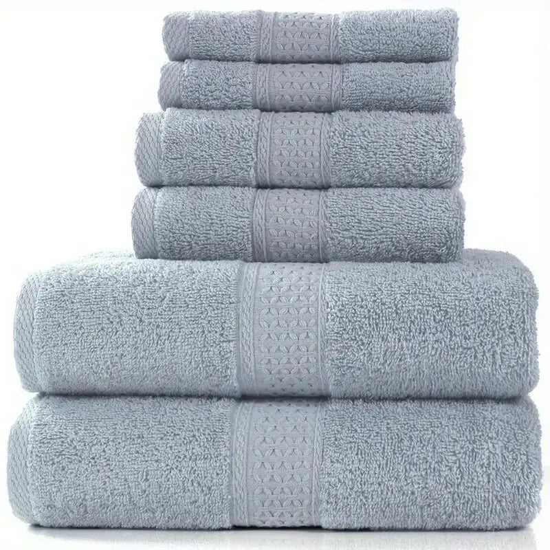 Bath Towel Washcloth Cotton Towel Solid Color Soft Absorbent Towels Multipurpose Use For Hotel Bathroom - Slobuy