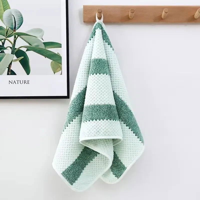 Bath Towel Washcloth Cotton Towel Solid Color Soft Absorbent Towels Multipurpose Use For Hotel Bathroom - Slobuy
