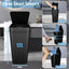 Bathroom Trash Can with Lid Touchless Automatic Garbage Can Slim Motion Sensor Smart Trash Bin for Bedroom,Office,Living Room - Slobuy