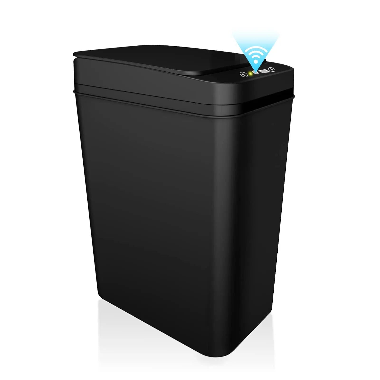 Bathroom Trash Can with Lid Touchless Automatic Garbage Can Slim Motion Sensor Smart Trash Bin for Bedroom,Office,Living Room - Slobuy