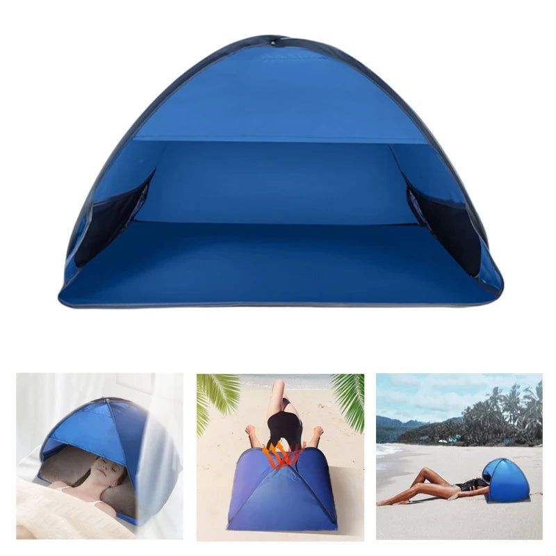 Beach Headrest Sunshade Tent UV-protecting Sunshelter Automatic Opened Portable Outdoor Camping Sunshade Tent For Adults Kids - Slobuy