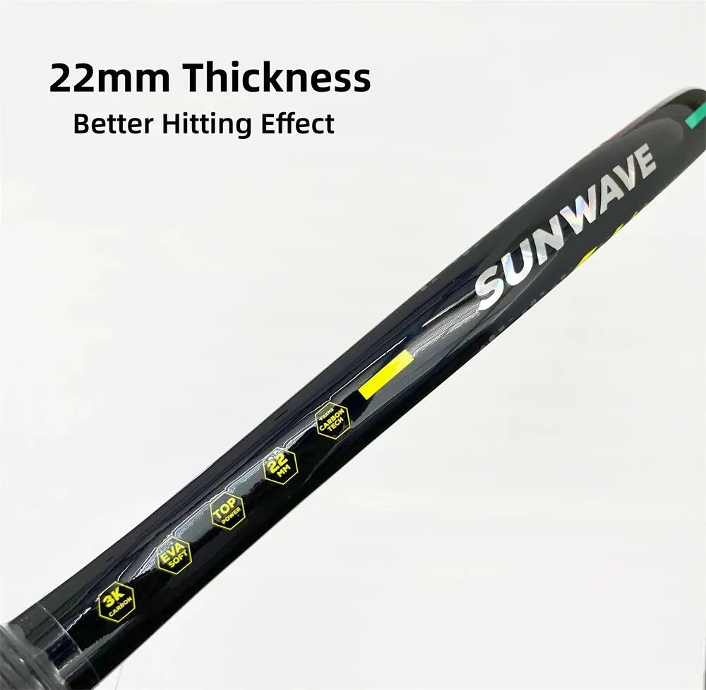 Beach Tennis Racket 3K Camewin Full Carbon Fiber Rough Surface Outdoor Sports Ball Racket For Men Women Adult Senior Player - Slobuy