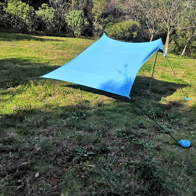 Beach Tent Sun Shelter Canopy With Sandbag Anchors Sun Shade Tent Sunshade UPF 50+ Protection Outdoor Hiking Camping Accessories - Slobuy