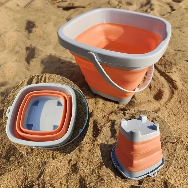 Beach Toys for Kids Sand Toys Set for Toddlers Sandbox Toys with Collapsible Bucket Shovel Rake Set Sand Molds Summer Outdoor - Slobuy