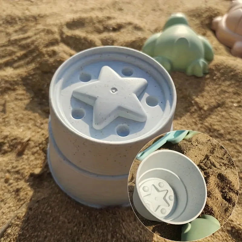 Beach Toys for Kids Sand Toys Set for Toddlers Sandbox Toys with Collapsible Bucket Shovel Rake Set Sand Molds Summer Outdoor - Slobuy