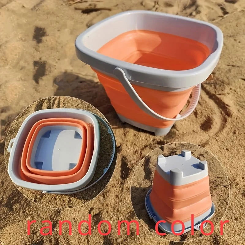Beach Toys for Kids Sand Toys Set for Toddlers Sandbox Toys with Collapsible Bucket Shovel Rake Set Sand Molds Summer Outdoor - Slobuy