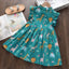 Bear Leader Cartoon Print Baby Girls Princess Dress New Fashion Summer Floral Toddler Kid Party Clothes Children Vestido - Slobuy