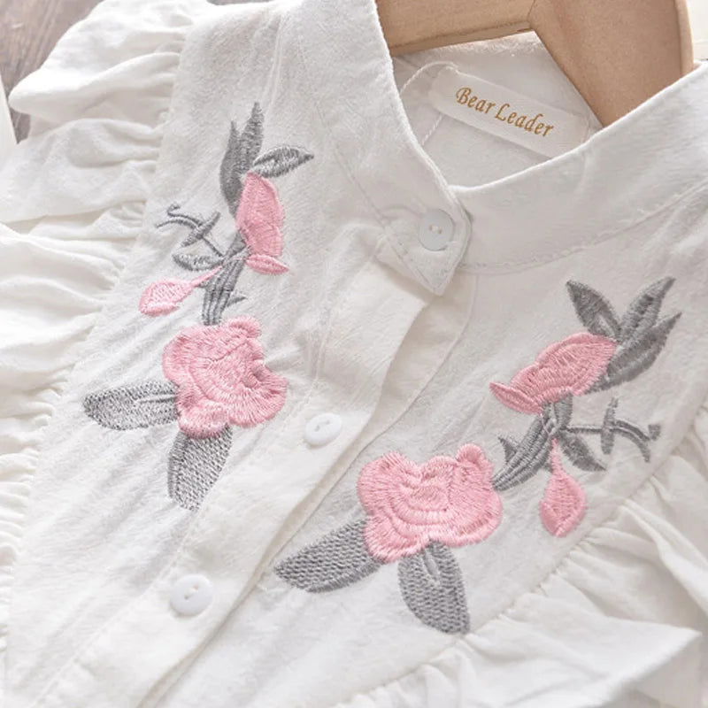 Bear Leader Girls' Clothing Set 2023 Summer New Casual Children's Embroidered Sleeveless Shirt+Shorts Set Girls' Baby Clothing - Slobuy