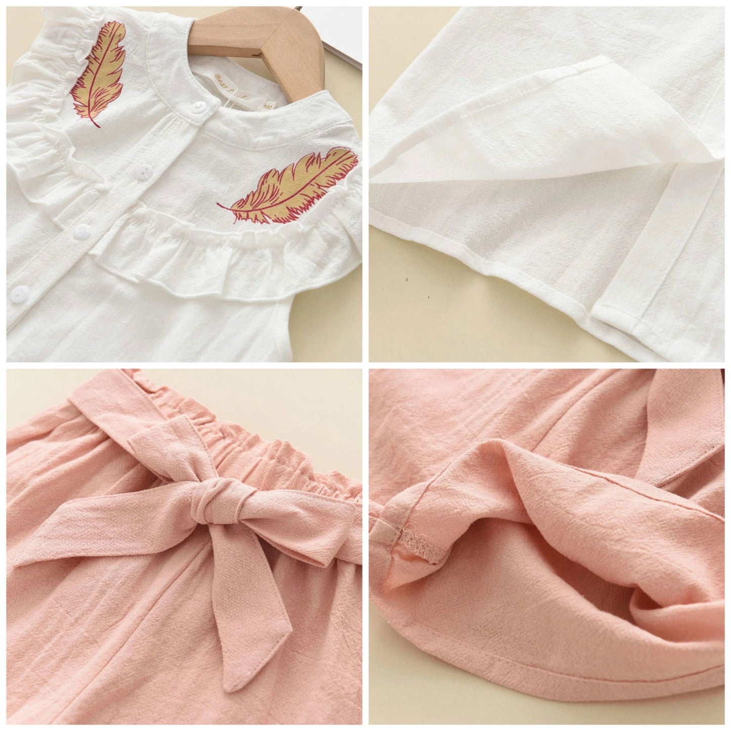 Bear Leader Girls' Clothing Set 2023 Summer New Casual Children's Embroidered Sleeveless Shirt+Shorts Set Girls' Baby Clothing - Slobuy