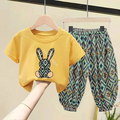 Bear Leader Girls Summer Sleeveless Suit 2023 New Summer Girls Fashion Korean Version of The Cute Polka Dot Girls Two-piece Suit - Slobuy