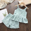 Bear Leader Summer 2Pcs Girls Clothes Sets Floral Cartoon Kids Ruffle Sleeve Top and Skirt Outfits Casual Girls Boutique Outfits - Slobuy
