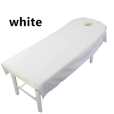 Beauty Bedsheet Cosmetic Salon Sheets Massage Treatment 9Color Soft Sheets Spa SPA Bed Table Cover Sheets with Hole - Slobuy