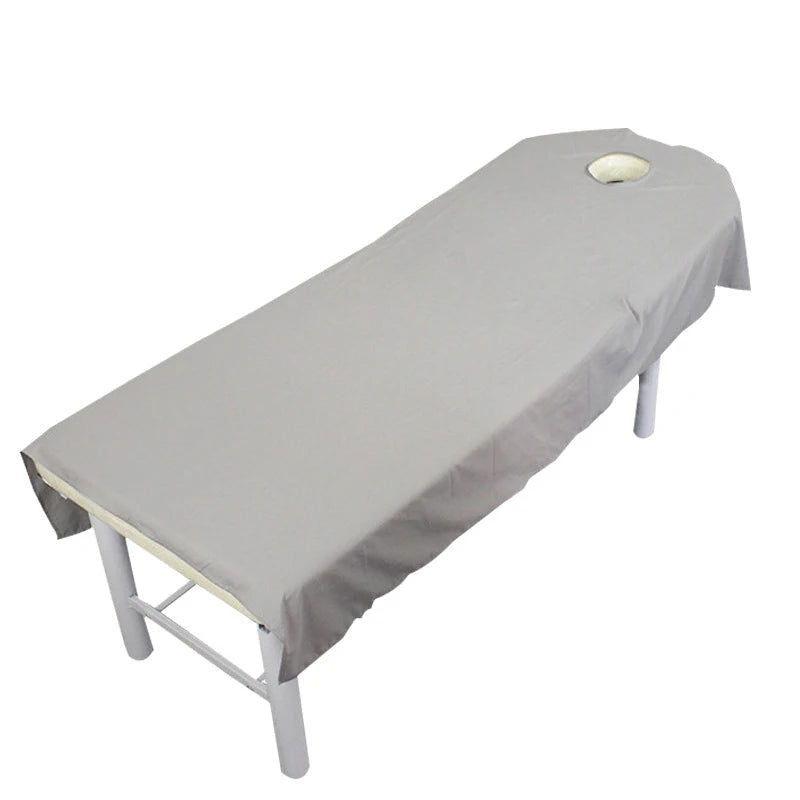 Beauty Bedsheet Cosmetic Salon Sheets Massage Treatment 9Color Soft Sheets Spa SPA Bed Table Cover Sheets with Hole - Slobuy