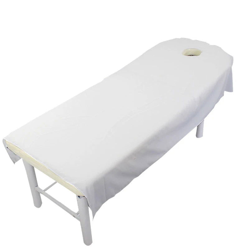 Beauty Bedsheet Cosmetic Salon Sheets Massage Treatment 9Color Soft Sheets Spa SPA Bed Table Cover Sheets with Hole - Slobuy