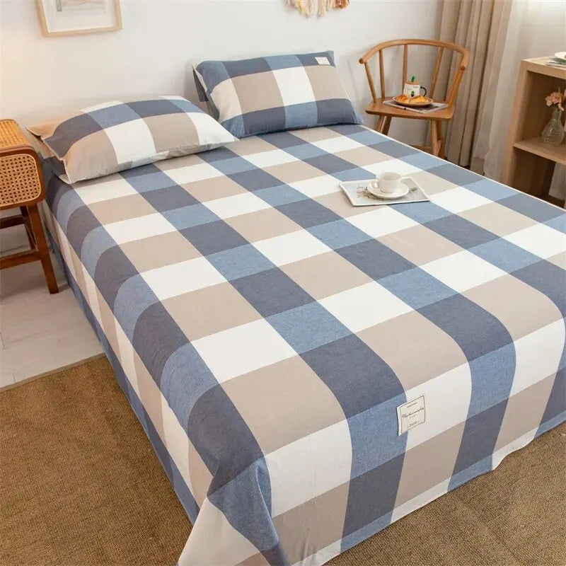 Bed Sheet Cover 120x210cm Solid Twin Size Bed Sheets Beds Fabric Single Double Sheet Home Sheets for Bed Flat Bed Sheet - Slobuy