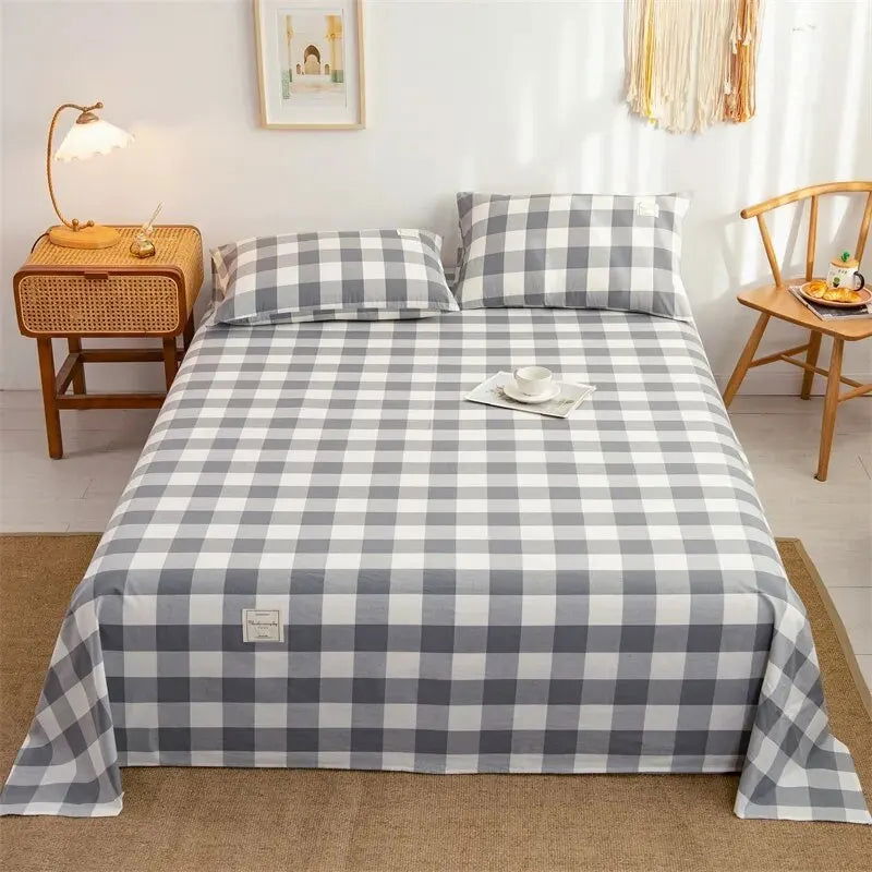 Bed Sheet Cover 120x210cm Solid Twin Size Bed Sheets Beds Fabric Single Double Sheet Home Sheets for Bed Flat Bed Sheet - Slobuy