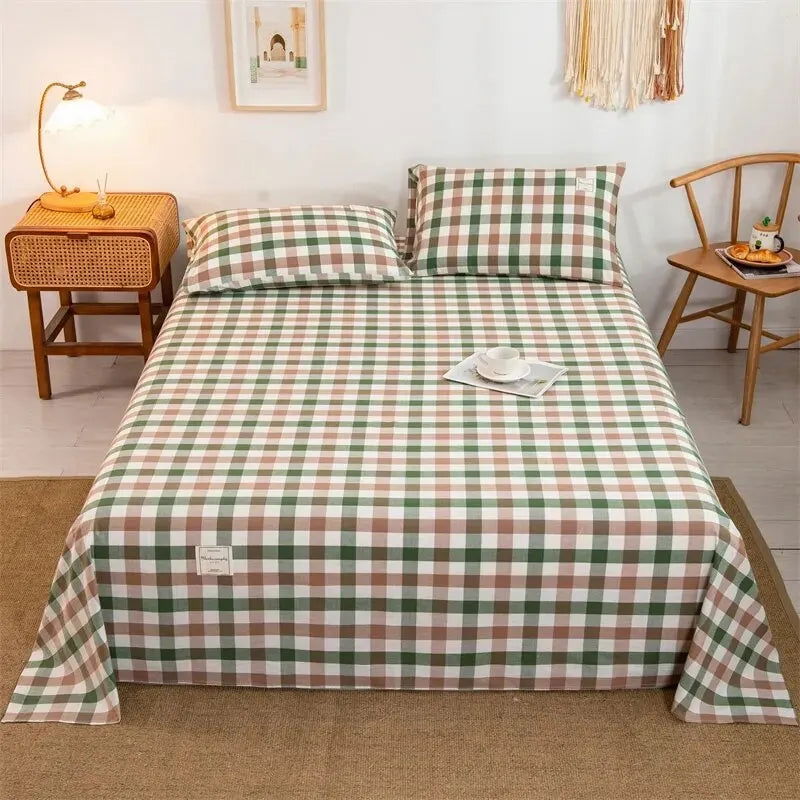 Bed Sheet Cover 120x210cm Solid Twin Size Bed Sheets Beds Fabric Single Double Sheet Home Sheets for Bed Flat Bed Sheet - Slobuy