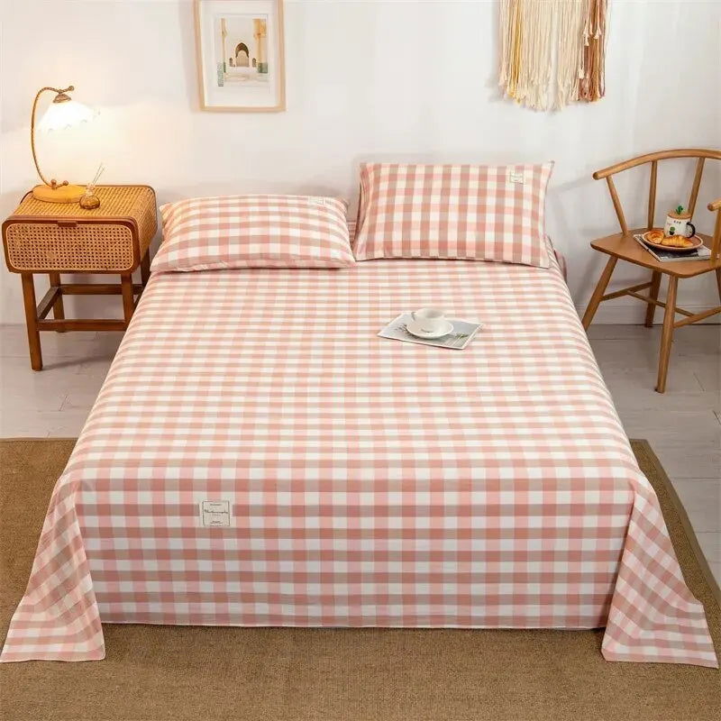 Bed Sheet Cover 120x210cm Solid Twin Size Bed Sheets Beds Fabric Single Double Sheet Home Sheets for Bed Flat Bed Sheet - Slobuy