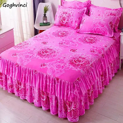Bed Sheets Fashion Modern Washed Bedroom Comfortable Skin-friendly Mattress Bedspread Luxury Dormitory Bedding Queen King Size - Slobuy